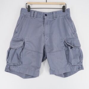 Polo Ralph Lauren Cargo Shorts Mens 32 Grayish Blue Classic Cotton Twill